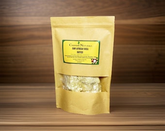 Manteca de karité africana cruda, 227 g (8 oz) de 100 % pura, natural, orgánica, virgen sin refinar de Ghana. Hidratante para rostro, piel, cuerpo, cabello y jabón.