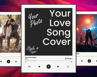 Your Love Song Poster | Love Photo Gift | Personalized Poster Print | Unframed | Special Day Gift | Gift For | Custom Poster Style 4