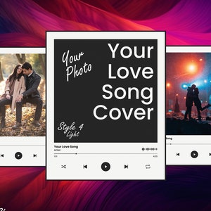 Your Love Song Poster | Love Photo Gift | Personalized Poster Print | Unframed | Special Day Gift | Gift For | Custom Poster Style 4