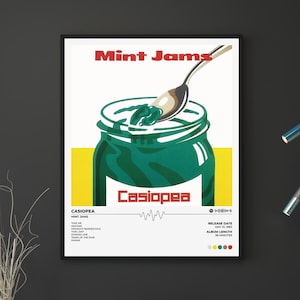 Póster de Casiopea / Álbum Mint Jams / Sin marco / Póster de portada de álbum / Póster de lista de canciones / Carátula de álbum / Digital/Impresión / Papel de calidad de museo / Regalo