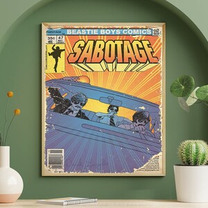 ビースティーボーイズBEASTIE BOYS SABOTAGE ポスター Beastie Boys Sabotage Poster, 2000 Criterion Collection