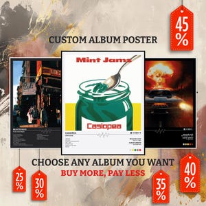 Custom Album Cover Poster: Personalized Music Art (Unframed, Digital Option Available)