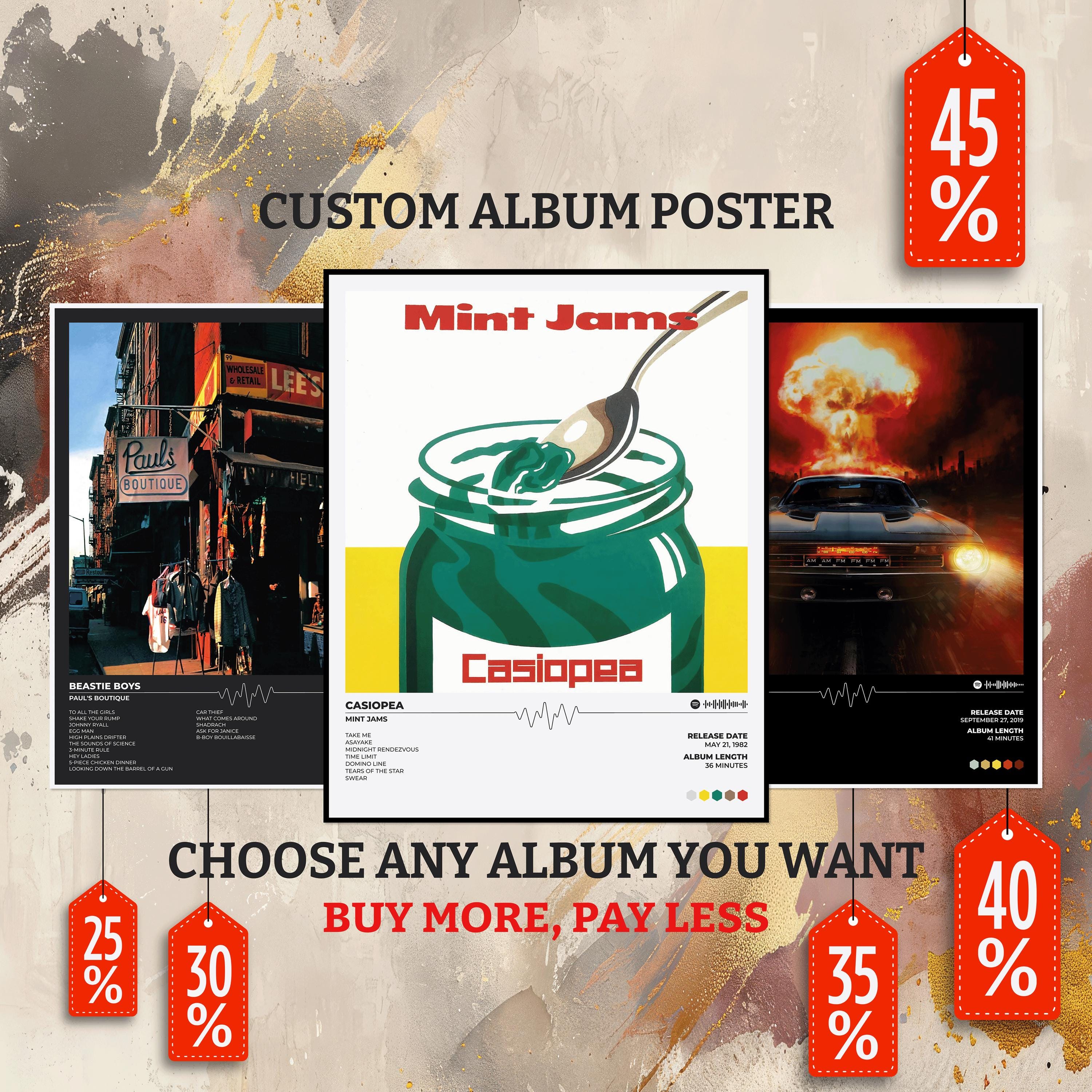 Custom Music Album Poster | Album Cover Poster | Personalized Album Poster | Unframed Album Tracklist Poster Art | Christmas Gift | Style 1