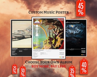 Choose Your Music Album Poster | Custom Album Cover Poster | Personalized Album Poster | Unframed Tracklist Poster Art | Christmas Gift