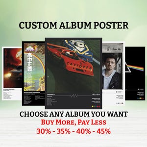 Pôster musical personalizado | Pôster de álbum personalizado | Pôster de capa de álbum sem moldura | Pôster de cantor e banda | Digital e impresso | Presente de Natal