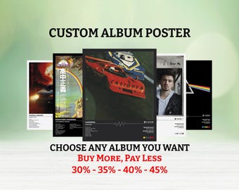 Custom Music Poster | Personalized Custom Christmas & Halloween Gift Unframed Album Cover Poster | Singer, Band Poster | Digital or Printed