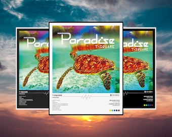 T-Square - Paradise Music Album Poster | Unframed Album Cover Personalization Custom Christmas & Halloween Gift Poster | Digital or Printed