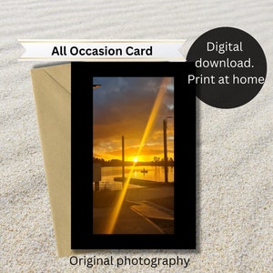 Schöne Foto Karte von Sunrise All Anlässe Card digitale Karte Karte zum Herunterladen und drucken Sie zu Hause oder im Geschäft druckbare Karte Sunrise NSW.