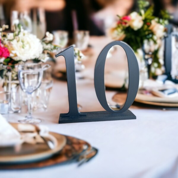 Individuelle Tischnummern Personalisierte Zahlen Aufsteller für Hochzeiten & Geburtstage - Elegantes Design,gewichtet standsicher