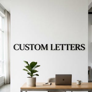 Muurletters, individuele 3D-logo-letters, uniek muurontwerp, zelfklevend, gepersonaliseerd