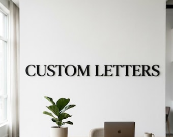 Wall Lettering, Individual 3D Logo Lettering, Unique Wall Design, Self-Adhesive, Personalized