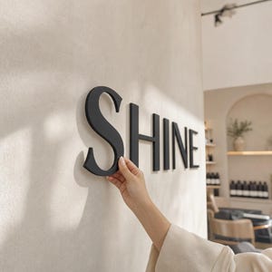 Letras personalizadas em 3D para o seu design de parede exclusivo - Adesivos personalizados - Letras autoadesivas para parede