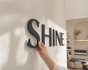 Custom 3D letter logo lettering for your unique wall design - Adhesive Personalized - Self-adhesive wall letters