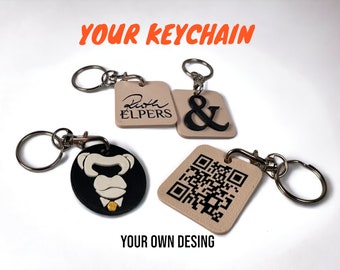 10x Personalized keychains with your individual logo or design