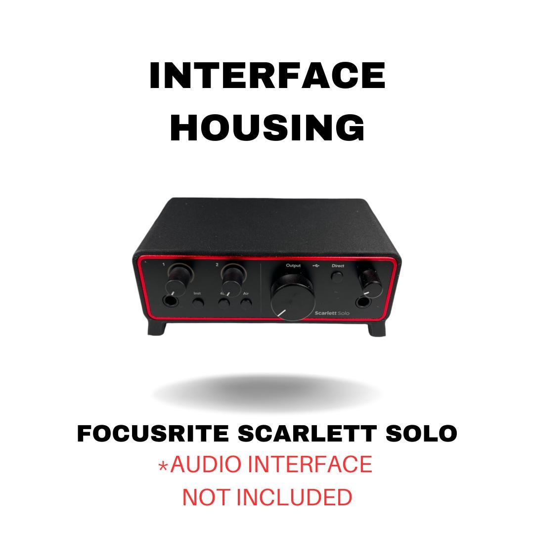 Focusrite Scarlett Solo Desktop Stand Studio Sound Minimalistic