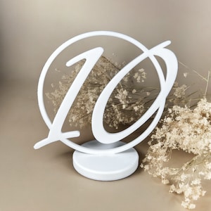 Números de mesa individuales Soporte para números personalizado Bodas y cumpleaños Diseño elegante, pesado, estable y protegido contra el viento