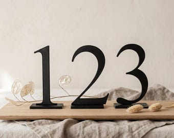 Numeri da tavolo individuali, supporti numerici personalizzati per matrimoni, compleanni, eleganti, pesanti, stabili, antivento