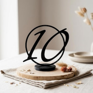 Individuelle Tischnummern Personalisierte Zahlen Aufsteller Hochzeiten & Geburtstage Elegantes Design, gewichtet standsicher wind geschützt
