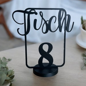Números de mesa individuales, soporte para números personalizado, bodas y cumpleaños: diseño elegante, pesado, estable y protegido del viento