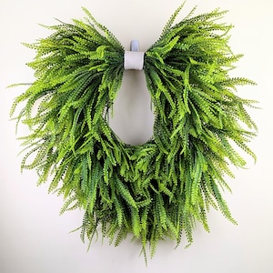 Spring Wreath With Cascading Bead Grass, Front Door Everyday Wreath, Farmhouse, Bead Grass Wreath, Cottagecore, Housewarming, Gift for Mom