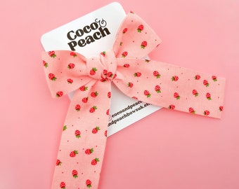 Strawberry Tails Hair Bow