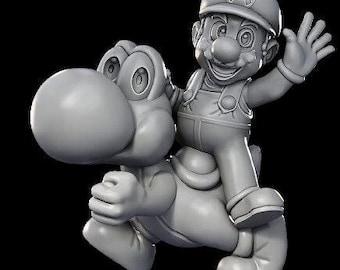 Archivo STL de Mario y Yoshi