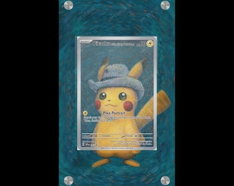 Pikachu avec chapeau en feutre gris 085 - Grande vitrine d'illustrations Pokémon exclusive
