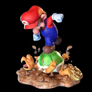 Super Mario mit Schildkröte STL Datei