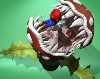 Mario Bros vs Piranha Plant 3D STL file