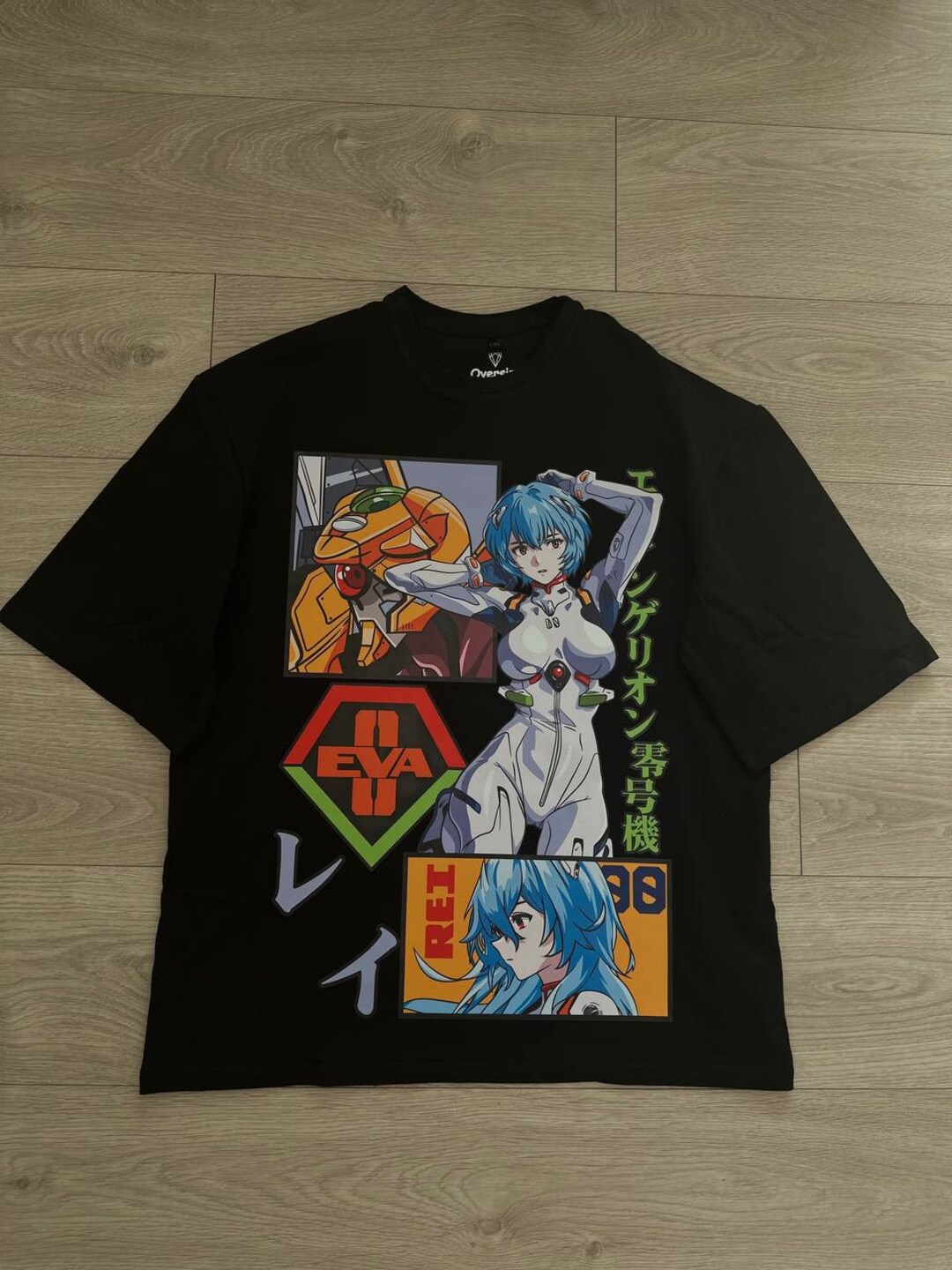 T-shirt Evangelion Ayanami Rei - Coton 100%, Imprimé Thématique, Coupe Décontractée - Pour Fans D'anime Et Style Streetwear