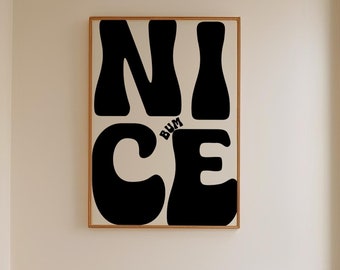 Ładny wydruk artystyczny „Bum”, zabawny, odważny, neutralny wydruk do łazienki, wydruk typograficzny, zabawna sztuka do łazienki, wystrój łazienki, wydruk do sypialni, POBIERANIE CYFROWE