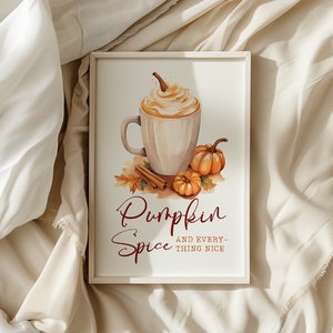 Zucca, spezie e tutto il resto, stampe autunnali accoglienti, decorazioni autunnali neutre, arte autunnale alla moda, decorazioni autunnali per la cucina DOWNLOAD DIGITALE
