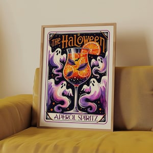 Halloween Aperol Spiritz, decor Halloween-barwagen, print Halloween-cocktails, trendy Halloween-printables, Ghosts Art, DIGITALE DOWNLOAD