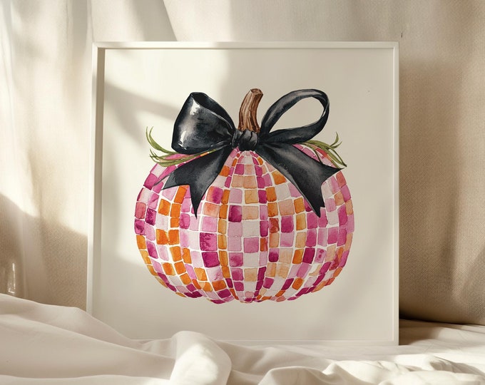 Disco Pumpkin Print