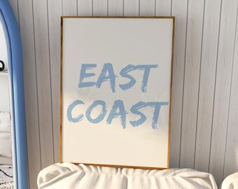 East Coast Print: Beach House Coastal Wall Art (Digital Download)