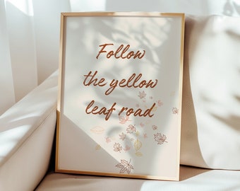 Cozy Fall Warm Tones Print, Autumn Printables Wall Art, Fall Quote, Neutral Fall Decor, Modern Fall Decor, Fall Leaves Art, DIGITAL DOWNLOAD