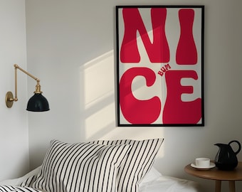 Ładny nadruk na pośladki, zabawny, odważny nadruk na łazienkę, nadruk typograficzny, zabawna sztuka ścienna do łazienki, wystrój toalety, nadruk w stylu retro do sypialni, CYFROWE POBIERANIE