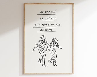 Cowboy Quote Art Print: Minimalist Western Decor (Digital Download)