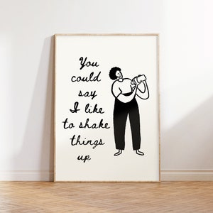 La Barmaid Print, Cute Bartender Poster, Minimalist Kitchen Decor, Funny Bar Cart Wall Art, Modern Bar Cart Decor, Drinks DIGITAL DOWNLOAD