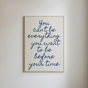 Slow Down Your Doing Fine Print, Uplifting Quote Art Print, Billy Joel Lyric Poster, Affirmation Prints, DIGITAL Daily Reminder Wall Art
