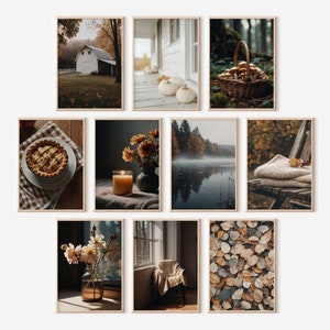Set von 20 Moody Herbst Ästhetische Bilder, Herbst Kunstdrucke, Gemütliche Herbst Wandkunst, Herbst Galerie Wanddrucke, Moderne Herbst Dekoration, DIGITALER DOWNLOAD