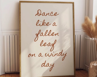 Fall Art Print, Cozy Autumn Printables Wall Art, Fall Quote Poster, Neutral Fall Decoration, Trendy Fall Wall Decor, DIGITAL DOWNLOAD