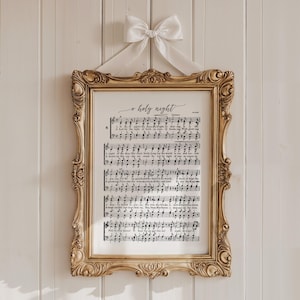 O Holy Night Vintage Christmas Carol Downloadable Print, Christmas Printable Art, Christmas Song Sheet, Classic Xmas Decor, DIGITAL DOWNLOAD