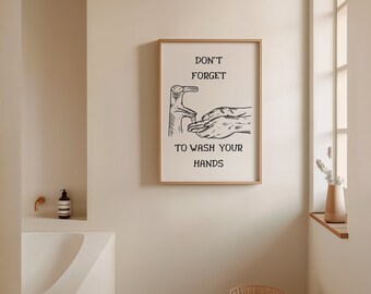 Autocollant Mural "Veuillez Vous Laver Les Mains" - Déco Salle De Bain - Neuf - Modèle Q30