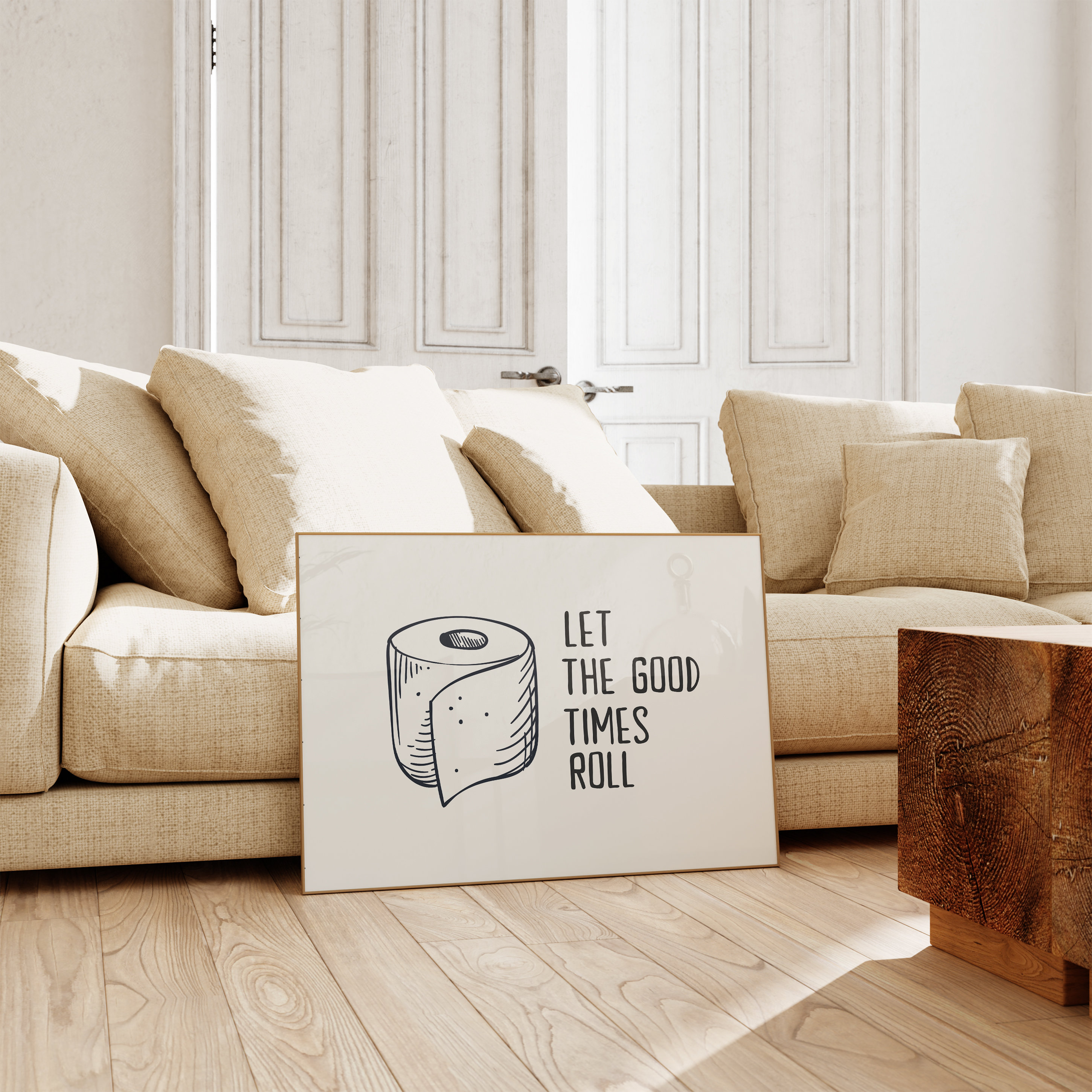 Funny Bathroom Art Print: Toilet Humor, 'let the Good Times Roll ...