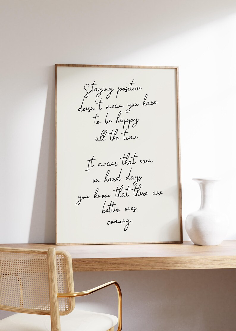 Positivity Pretty Writing Better Days to Come Handwriting Print, Trendy Positive Quote, Nancy ...