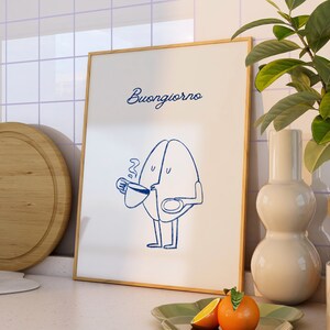 Impression d'art Buongiorno Italian Coffee : décoration de cuisine minimaliste (téléchargement numérique) image 7