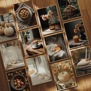 Set von 20 Moody Herbst Ästhetische Bilder, Herbst Drucke, Gemütliche Herbst Wand Kunst, Herbst Galerie Wanddrucke, Trendige Herbst Wand Dekoration, DIGITALER DOWNLOAD