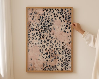 Trendy Leopard Wall Art, Leopard Pattern, Cheetah Prints, Textured Wall Art, Blush Pink Decor, Aesthetic Apartment Decor, DIGITAL DOWNLOAD