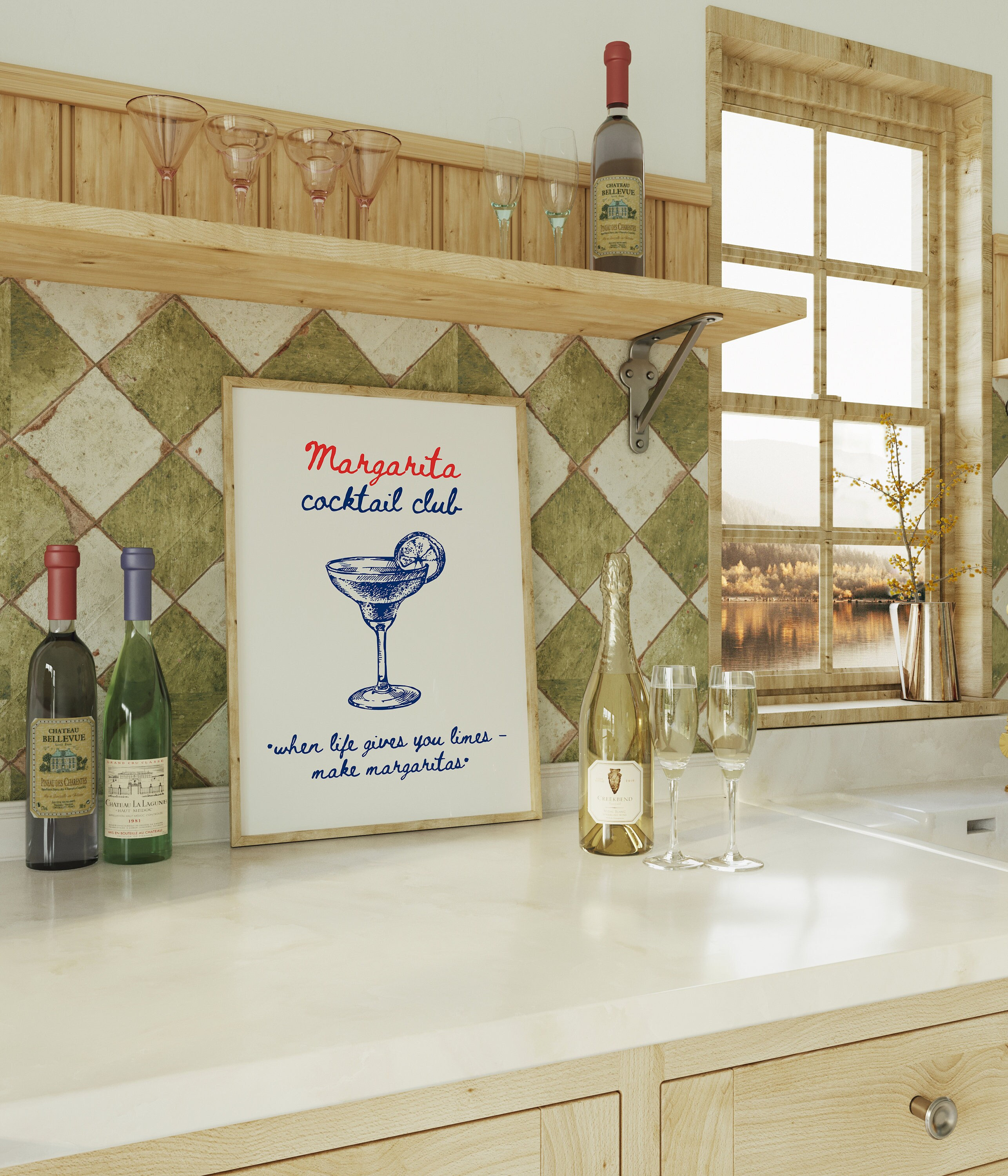 Targa In Lamiera Vintage 20x30 Cm Con Ricetta Del Cocktail Margarita - Poster Retrò Per Decorazione Parete Bar, Cucina, Garage, Man Cave